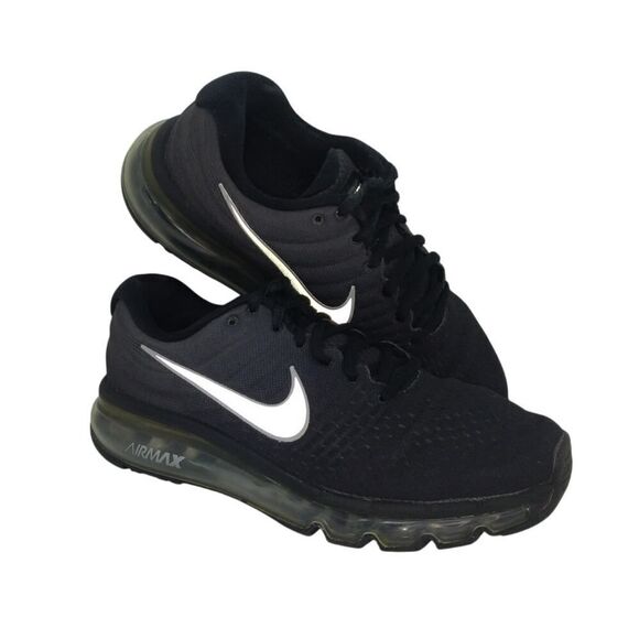 Nike Air Max 2017 Boys Pre-owned Black & Gray Running Sneakers - sz. 5 1/2Y WOW! - Picture 1 of 7